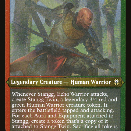 Stangg, Echo Warrior [Dominaria United Commander] Etched Foil