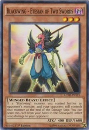 Blackwing - Etesian of Two Swords (Common / Short Print) [LC5D-EN123] 1st Edition