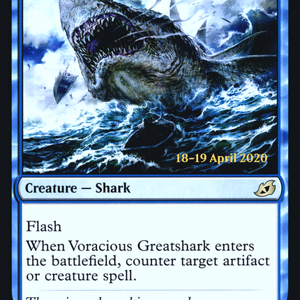 Voracious Greatshark [Ikoria: Lair of Behemoths Promos] Prerelease Foil