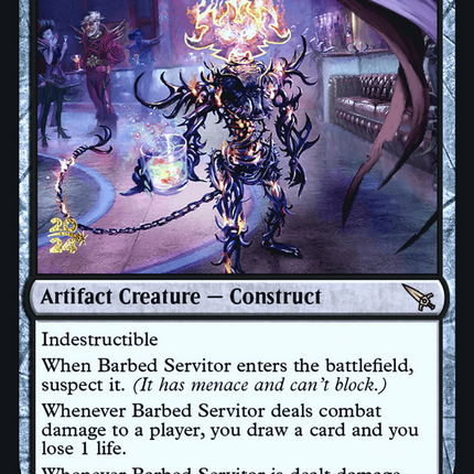 Barbed Servitor [Murders at Karlov Manor Promos] Prerelease Foil