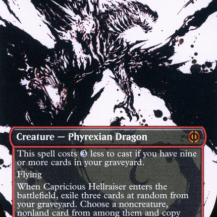 Capricious Hellraiser (Showcase) (Borderless) [Phyrexia: All Will Be One]