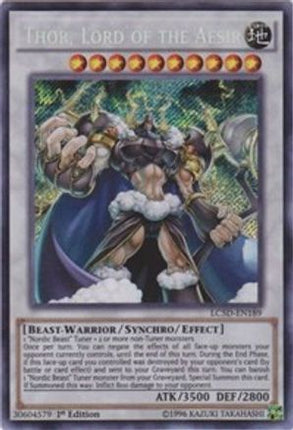 Thor, Lord of the Aesir (Secret Rare) [LC5D-EN189] 1st Edition