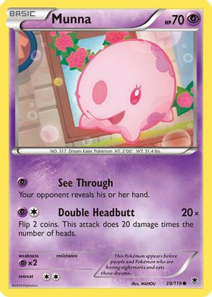 Munna - 39/106 [XY - Phantom Forces] Reverse Holofoil
