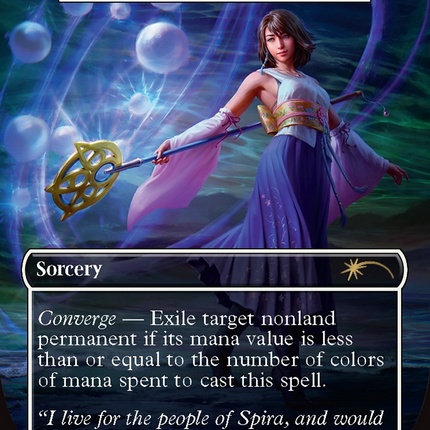 Prismatic Ending - Yuna's Holy Magic  (Borderless) [Secret Lair Drop]