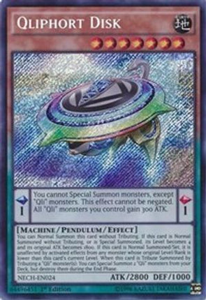 Qliphort Disk (Secret Rare) [NECH-EN024] 1st Edition