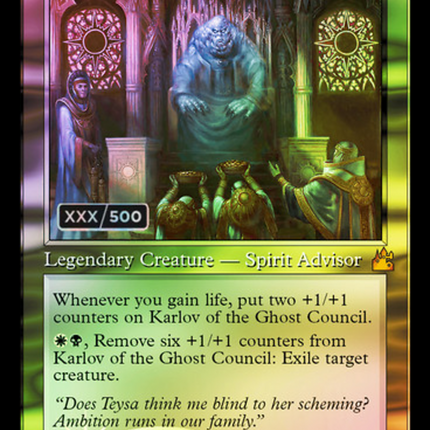 Karlov of the Ghost Council (Retro) [Ravnica Remastered] Serialized Foil