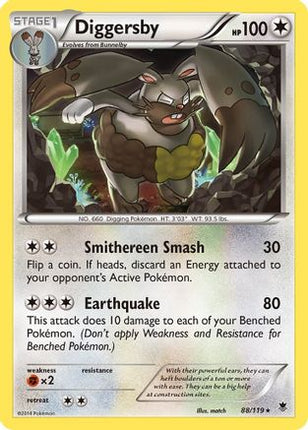 Diggersby - 88/106 [XY - Phantom Forces] Reverse Holofoil