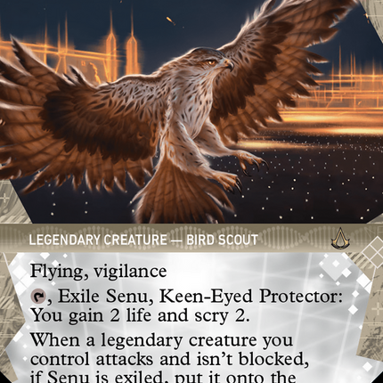 Senu, Keen-Eyed Protector (Showcase) (Borderless) [Assassin's Creed]