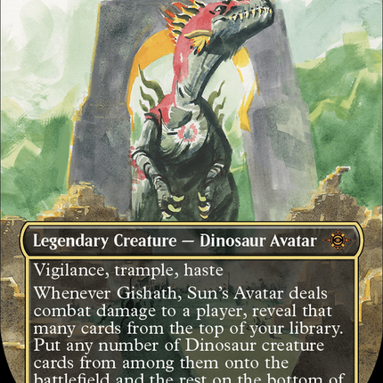 Gishath, Sun's Avatar (Borderless) [The Lost Caverns of Ixalan]