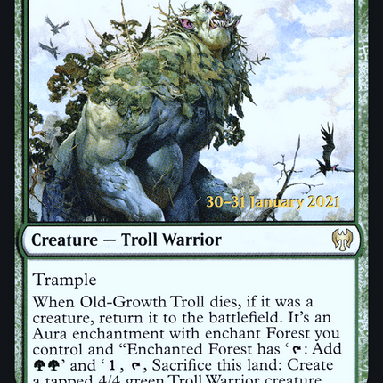 Old-Growth Troll [Kaldheim Promos] Prerelease Foil