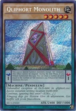 Qliphort Monolith (Secret Rare) [SECE-EN020] Unlimited
