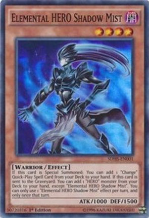 Elemental HERO Shadow Mist (Super Rare) [SDHS-EN001] Structure Deck: HERO Strike 1st Edition