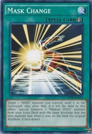 Mask Change (Common / Short Print) [SDHS-EN022] Structure Deck: HERO Strike 1st Edition