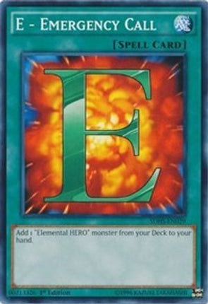 E - Emergency Call (Common / Short Print) [SDHS-EN029] Structure Deck: HERO Strike 1st Edition