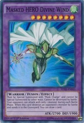 Masked HERO Divine Wind (Super Rare) [SDHS-EN043] Structure Deck: HERO Strike 1st Edition