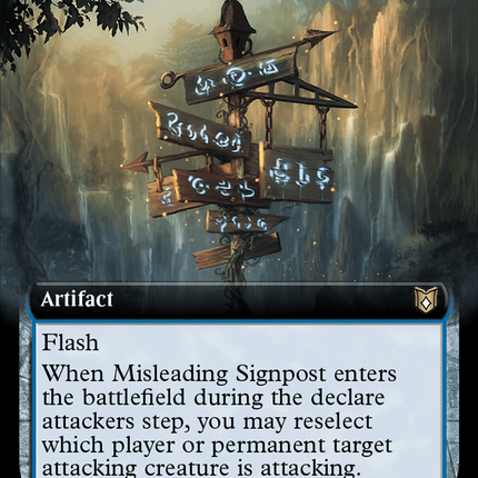 Misleading Signpost (Extended Art) [Wilds of Eldraine Commander]