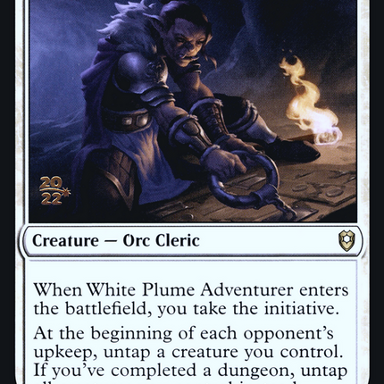 White Plume Adventurer [Battle for Baldur's Gate Promos] Prerelease Foil