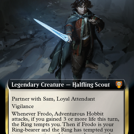Frodo, Adventurous Hobbit (Extended Art) [Tales of Middle-earth Commander]