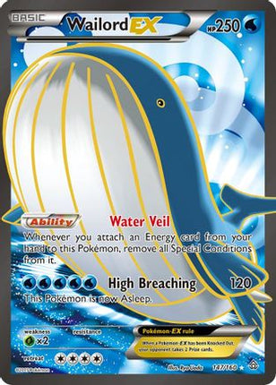 Wailord EX (147 Full Art) - 147/106 [XY - Primal Clash] Holofoil
