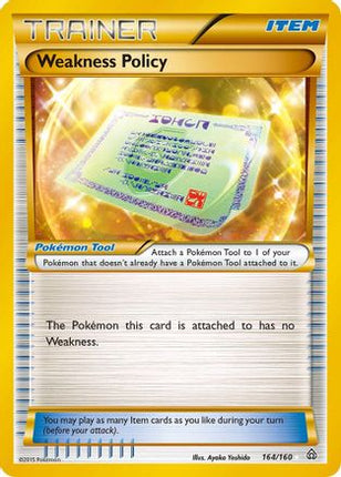 Weakness Policy (164 Secret Rare) - 164/106 [XY - Primal Clash] Holofoil