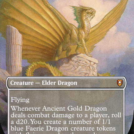 Ancient Gold Dragon (Borderless) [Commander Legends: Battle for Baldur's Gate]