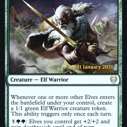 Elvish Warmaster [Kaldheim Promos] Prerelease Foil