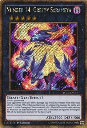 Number 14: Greedy Sarameya (Gold Secret Rare) [PGL2-EN017] 1st Edition