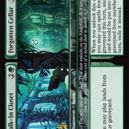 Walk-In Closet // Forgotten Cellar [Duskmourn: House of Horror Promos] Prerelease Foil
