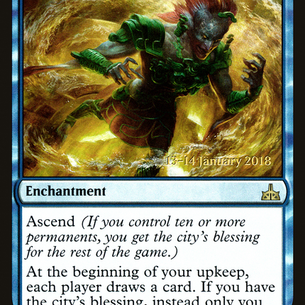 Kumena's Awakening [Rivals of Ixalan Promos] Prerelease Foil