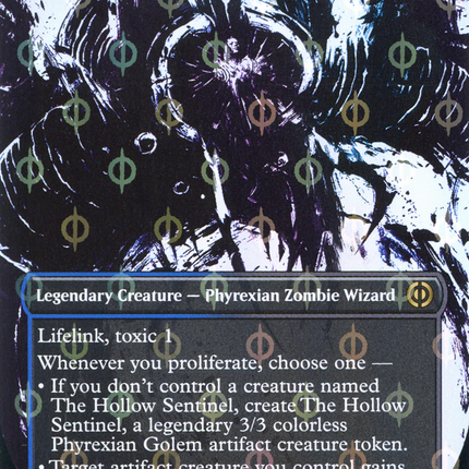 Venser, Corpse Puppet (Showcase) (Borderless) [Phyrexia: All Will Be One] Step-and-Compleat Foil