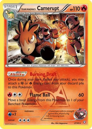 Team Magma's Camerupt - 2/106 [Double Crisis] Reverse Holofoil