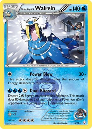 Team Aqua's Walrein - 5/106 [Double Crisis] Reverse Holofoil
