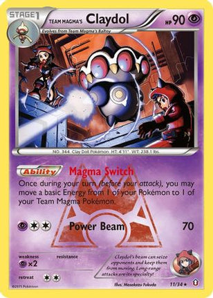 Team Magma's Claydol - 11/106 [Double Crisis] Holofoil