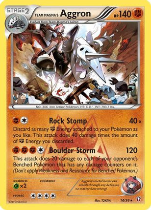 Team Magma's Aggron - 14/106 [Double Crisis] Reverse Holofoil