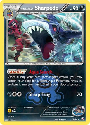 Team Aqua's Sharpedo - 21/106 [Double Crisis] Holofoil