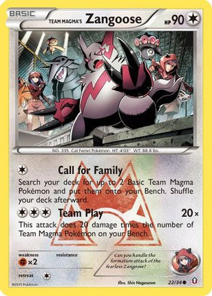 Team Magma's Zangoose - 22/106 [Double Crisis]