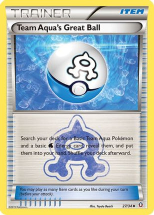Team Aqua's Great Ball - 27/106 [Double Crisis] Reverse Holofoil