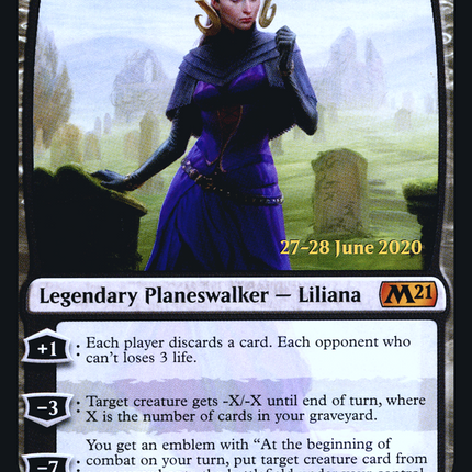 Liliana, Waker of the Dead [Core Set 2021 Promos] Prerelease Foil