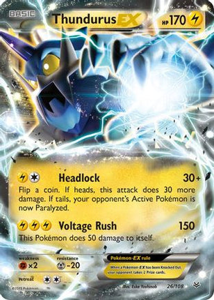 Thundurus EX - 26/106 [XY - Roaring Skies] Holofoil