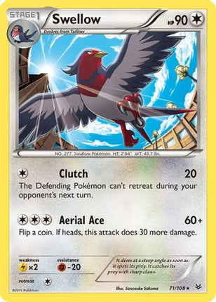 Swellow (71) - 71/106 [XY - Roaring Skies] Reverse Holofoil