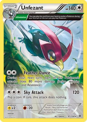 Unfezant (81 Delta) - 81/106 [XY - Roaring Skies]