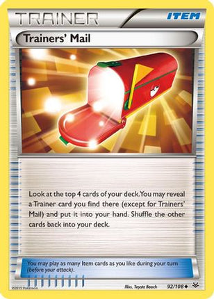 Trainers' Mail - 92/106 [XY - Roaring Skies]