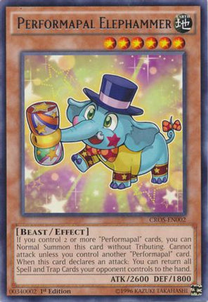 Performapal Elephammer (Rare) [CROS-EN002] 1st Edition