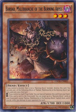 Barbar, Malebranche of the Burning Abyss (Rare) [CROS-EN083] 1st Edition