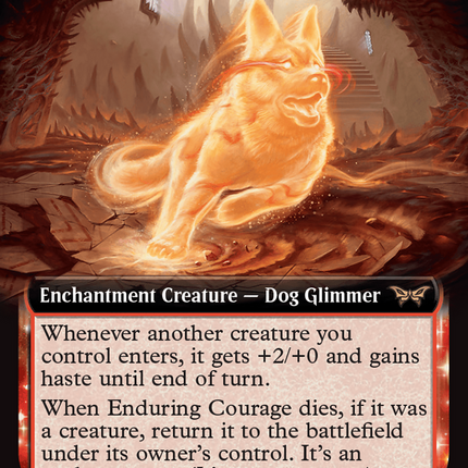Enduring Courage (Extended Art) [Duskmourn: House of Horror] Foil
