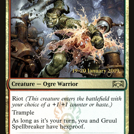 Gruul Spellbreaker [Ravnica Allegiance Promos] Prerelease Foil