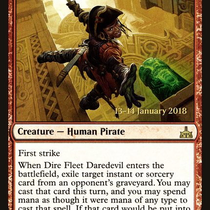 Dire Fleet Daredevil [Rivals of Ixalan Promos] Prerelease Foil