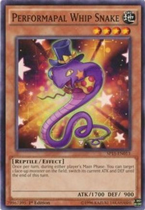 Performapal Whip Snake (Common / Short Print) [SP15-EN013] 1st Edition