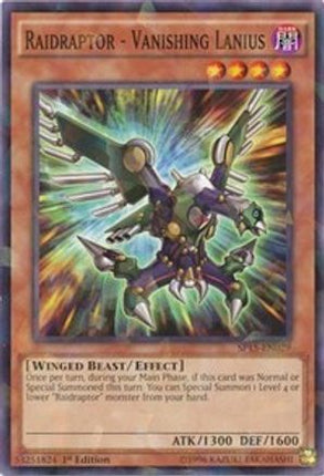 Raidraptor - Vanishing Lanius (Shatterfoil) (Shatterfoil Rare) [SP15-EN029] 1st Edition