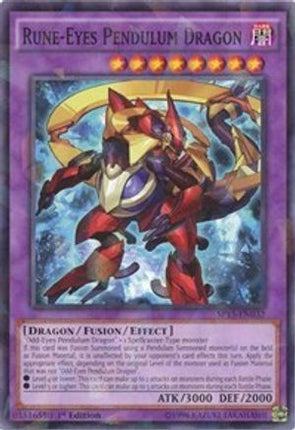 Rune-Eyes Pendulum Dragon (Shatterfoil) (Shatterfoil Rare) [SP15-EN032] 1st Edition